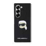 Karl Lagerfeld PU Saffiano monogramm Karl pea &uuml;mbris Samsung Galaxy Z Fold 6 jaoks / must