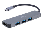 GEMBIRD A-CM-COMBO2-01 Mitmikportide adapter USB Type C 2in1 HUB USB HDMI