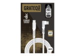 GRATEQ PRO USB Type-C Kaabel 2.25m Valge