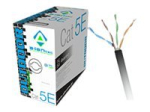 ALANTEC CAT 5e Ekkimata paarisv&ouml;&ouml;ndkaabel (UTP) 305m Massiivne kaabel must