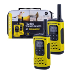 MOTOROLA RADIOTELEFON T92 H2O walkie-talkie 16 kanalit 2 tk must, kollane
