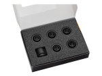 EkWaterBlocks EK-Quantum Torque vedeljahutuss&uuml;steemi kompressioonliitmik 6-pakk must