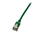 LogiLink Ultraflex SlimLine CAT 6a varustatud PIMF 0,3m roheline mustikaabel RAL 6029