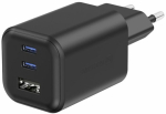 Swissten reisilaadija GaN 2x USB-C / PD USB-A / 18W QC / 65W