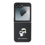 Karl Lagerfeld PU Saffiano Karl ja Choupette &uuml;mbris Samsung Galaxy Z Flip 6/7 FE jaoks / must