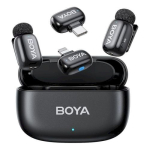 BOYA Mini 2-01 Lightning + USB-C Juhtmevaba Mikrofonikomplekt (2xTX 2xRX) / 2.4GHz / 48kHz/24bit