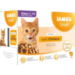 IAMS Delights Kitten Kanaliha kastmes - m&auml;rgkassitoit - 12 x 85g