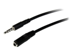 StarTech.com 1m 3.5mm 4 Positsiooni TRRS K&otilde;rvaklapide Laiendust&uuml;&uuml;p - iPhone'i Heli Laiendust&uuml;&uuml;p