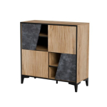 Cama 4D raamaturiiul OVO 90x38xH90 tamm/betoon