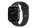 Apple Watch Series 11 GPS + Cellular 46mm Slate Titanium Case with Black Sport Band - M/L Apple