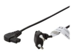 LogiLink Eurokork (CEE 7/16) Isane - IEC 60320 C7 Emaline - Must 75cm Toitekaabel