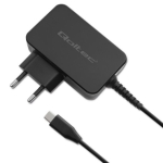 Qoltec 52386 GaN POWER PRO laadija 1xUSB-C 65W 5-20V 3-3.25A Must