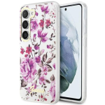 Guess GUHCS23MHCFWST Flower Collection k&otilde;va &uuml;mbris Samsung Galaxy S23+ S916 jaoks / valge