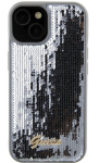 Guess HC h&otilde;bedane kirjutis metallist &uuml;mbris Apple iPhone 15 jaoks