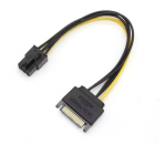 RoGer SAPCIE6P 15pin SATA toitekaabel 6pin PCIe adapter kaabel GPU jaoks / 20cm