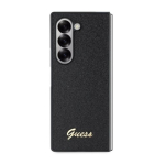 Guess PC/TPU h&otilde;bedaste helvestega metallilogo &uuml;mbris Samsung Galaxy Z Fold 6 jaoks / Must