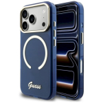 Case Guess IML Script Metal MagSafe for iPhone 17 Pro Max / blue