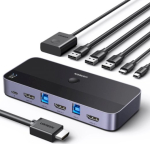 UGREEN CM664 KVM Switch 2 in 1 HDMI / USB-A / USB-B / USB-C / micro USB 4K@60Hz