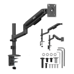 Ergo Office Monitori kinnituse/ripp, gaasip&uuml;stol, 17"-32", 1-10 kg, Mattmust, Max. VESA 100x100, ER-691 B
