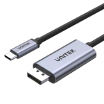 UNITEK V1409A kaabli soost vahetaja USB-C DisplayPort Must, Hall