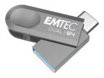 EMTEC Dual D280 64GB USB 3.2 Gen 1 / USB-C M&auml;lupulga must