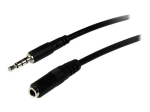 StarTech.com 2m 3.5mm 4 Positsiooni TRRS K&otilde;rvaklapide Laiendust&uuml;&uuml;p - iPhone'i Heli Laiendust&uuml;&uuml;p
