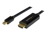 StarTech.com Mini DisplayPort HDMI adapterikaabel - mDP HDMI adapter sisseehitatud kaabliga - must - 5 m (15 ft.) - Ultra HD 4K 30Hz (MDP2HDMM5M