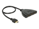 DeLock HDMI UHD 3 x HDMI siss > 1 x HDMI v&auml;lj 4K video/heli l&uuml;liti