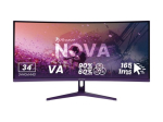 Arozzi Nova 34 " VA UWQHD 21:9 165 Hz 1 ms 3440 x 1440 pikslit 350 cd/m&sup2; HDMI portide arv 2 lilla