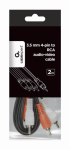 AUDIO KABL 3,5MM 4PIN TO 3RCA/AV 2M CCA-4P2R-2M GEMBIRD