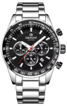 Giewont Chronograph Safiir Meeste Kell / h&otilde;bedane/must