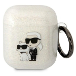 Karl Lagerfeld KLA2HNKCTGT Airpods 1/2 cover l&auml;bipaistev Glitter Karl&Choupette
