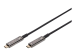 DIGITUS USB Type-C - USB Type-C AOC h&uuml;briid FO kaabel 4K 60Hz USB 3.1 SPEC 10m