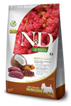 FARMINA N&D Quinoa Dog Skin&Coat Venison, Coconut Adult Mini - kuiv koeratoit - 2,5 kg