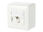 Metz Connect C6A Module 180&deg; - Socket Outlet - 1 Network Socket - Pure White, RAL 9010