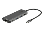 StarTech.com USB C multiport adapter, 10Gbps USB Type-C mini dokk 4K 30Hz HDMI-ga, 100W toite&uuml;lekanne, 3-portine USB hub, GbE, kaasaskantav