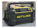 Muse M-928 BTY T&ouml;&ouml;koja raadio k&otilde;lar Veekindel Bluetooth Juhtmevaba &uuml;hendus Kaasaskantav NFC funktsioonid Must/Kollane