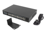 LANBERG Switch rack 19inch RSFE-24P-2C-250 24x 100Mb PoE+ 2x Combo Gigabit 250W