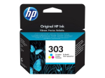 HP 303 v&auml;rviline (tsaani, magenta, kollane) 165-lehek&uuml;ljeline tindikassett T6N01AE