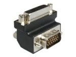 Delock DVI 24+5 naiste kuni VGA 15 Pin mees 90&deg; nurga all adapter