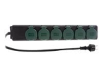 REV 6-pin pistikupesa kast 16A must kollane 1.4m