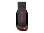 SanDisk Cruzer Blade 16GB USB 2.0 M&auml;lupulk must punane