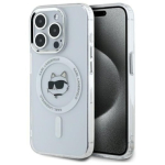 Karl Lagerfeld KLHMP15LHLSCHH iPhone 15 Pro 6.1" valge hardcase IML Metal Choupette Head MagSafe