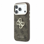 Guess PU 4G Strass metalllogo &uuml;mbris iPhone 18 Pro Max jaoks / Pruun
