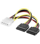 Goobay 4Pin to 2x15Pin Molex SATA Power Adapter