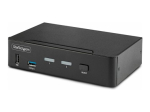 StarTech.com 2-porti DisplayPort KVM, 8K 60Hz / 4K 144Hz, &uuml;ksiku kuva, DP 1.4, 2x USB 3.0 porti, 4x USB 2.0 HID porti, push-nupp ja kuumanupp