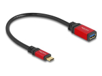 Delock USB-C adapter 15cm Must Punane