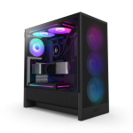 NZXT H5 Flow RGB (2024) Tower ATX Power Supply puuduv Must, temperatuuriklaas
