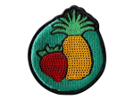 MAGMOJI Badge Fruit Logo embleem Must Roheline Punane Kollane