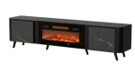 Cama RTV kapi Volare 200 x 39 x 49 cm must/San Sebastian + kamin